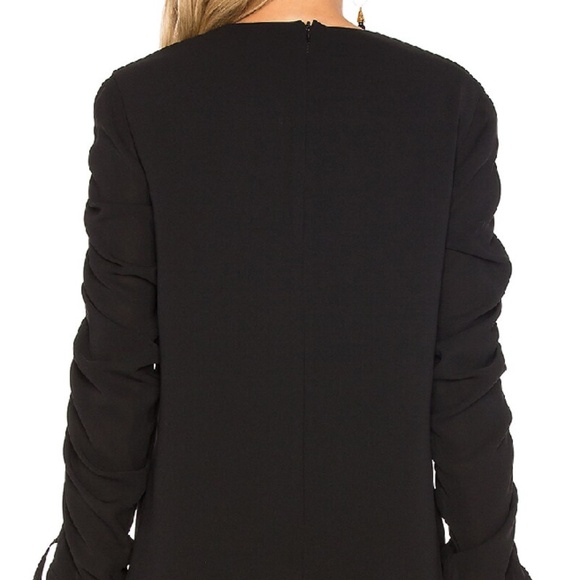 C/MEO Collective, Right Kind of Madness Top with Black Ruched Sleeves, Small - Picture 4 of 9